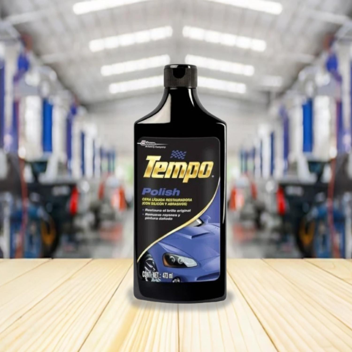 CERA LIQUIDA RESTAURADORA TEMPO POLISH 473ML QUITA RAYON — imagen 2