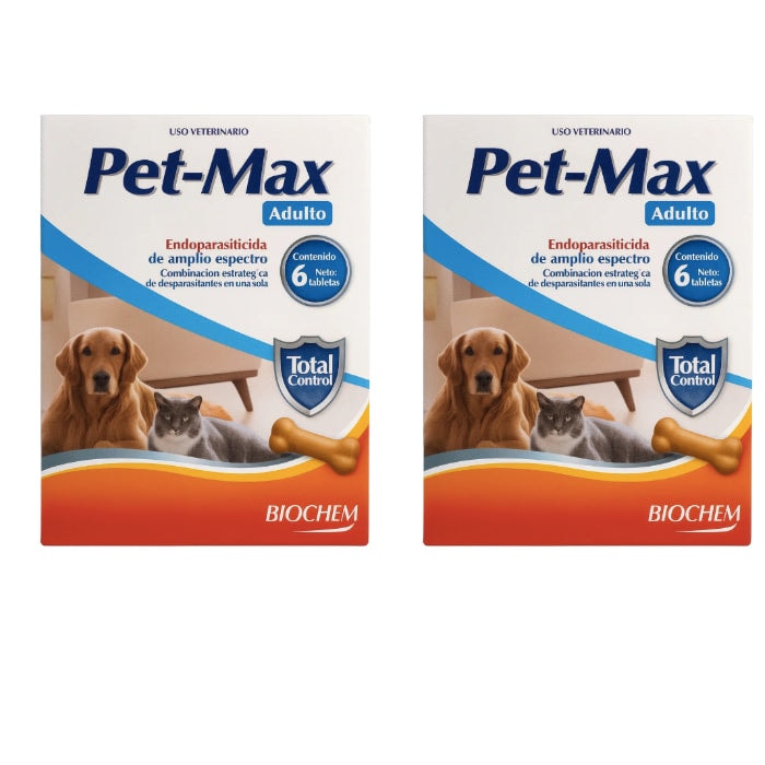 Desparasitante Pet Max 6 Tabs Perro Gato Cachorro-10kg Pack-2 — imagen 2