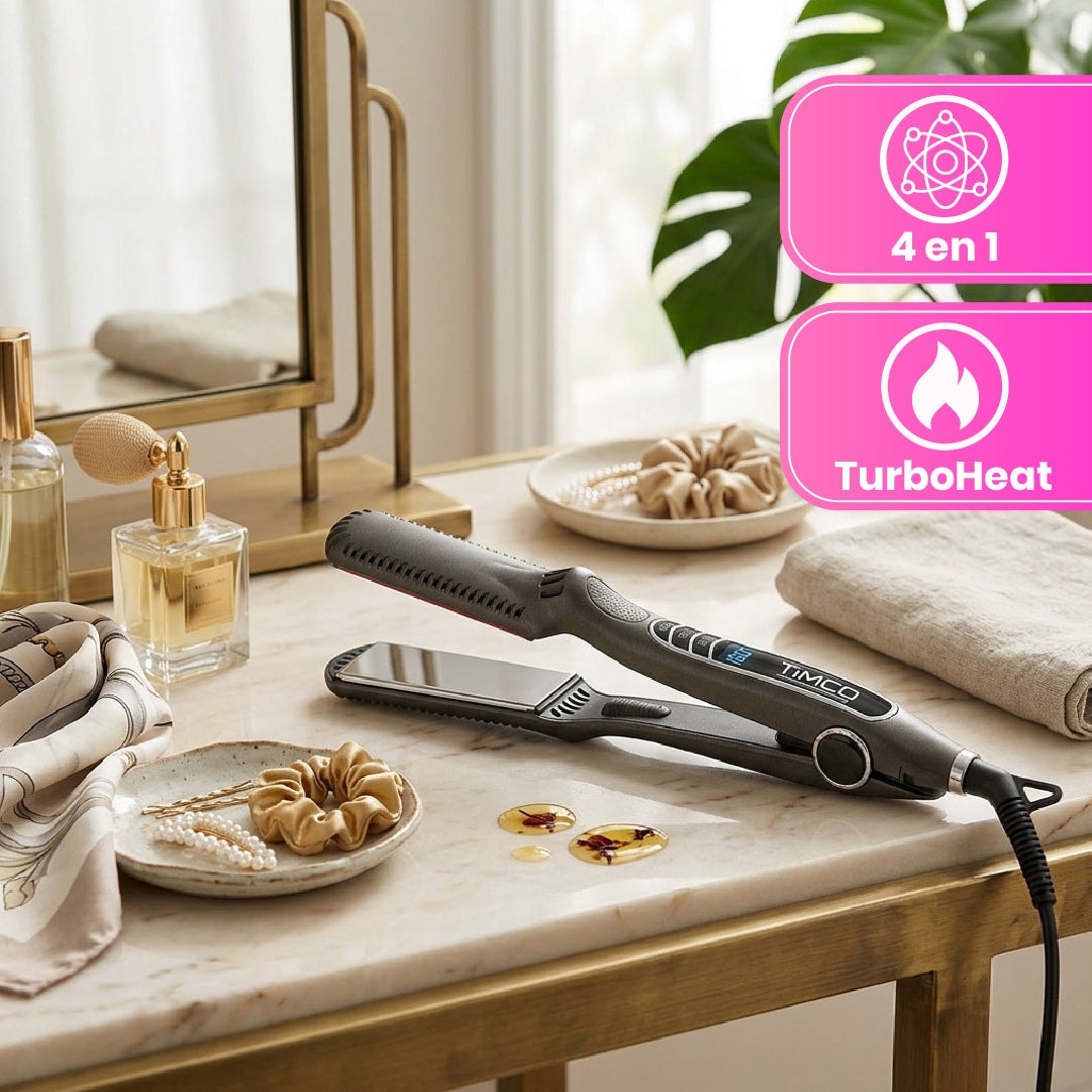 Plancha Alaciadora de Cabello Uso Profesional Infrared 4 en 1 Timco LM-1066 — imagen 5