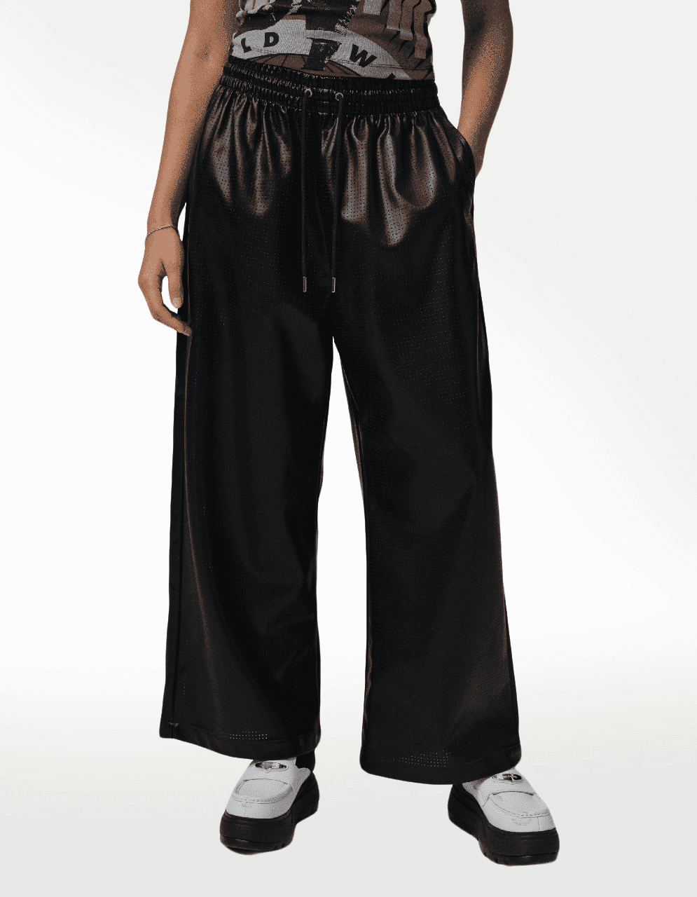 Pants Jordan Flight FX Leather Negro - Mujer — imagen 2