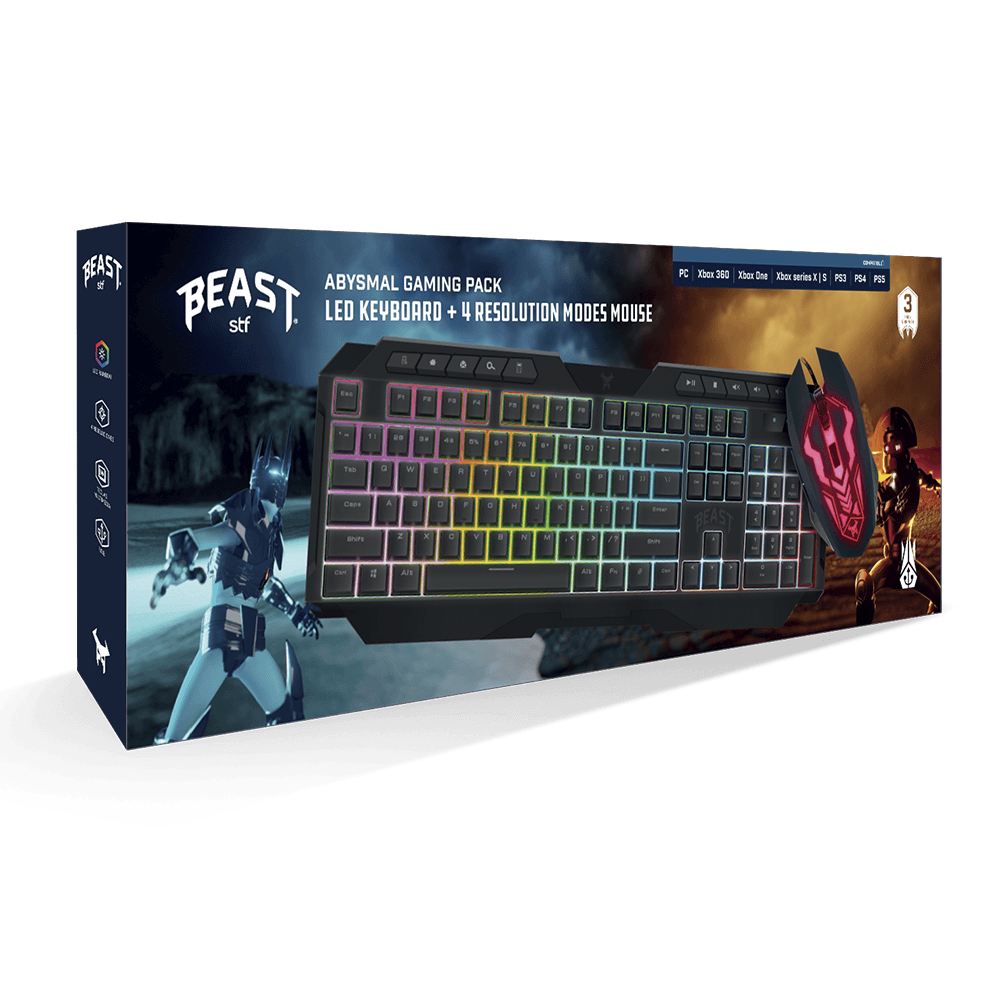 Kit teclado y mouse gamer STF Beast abysmal luz led gaming para computadora — imagen 5
