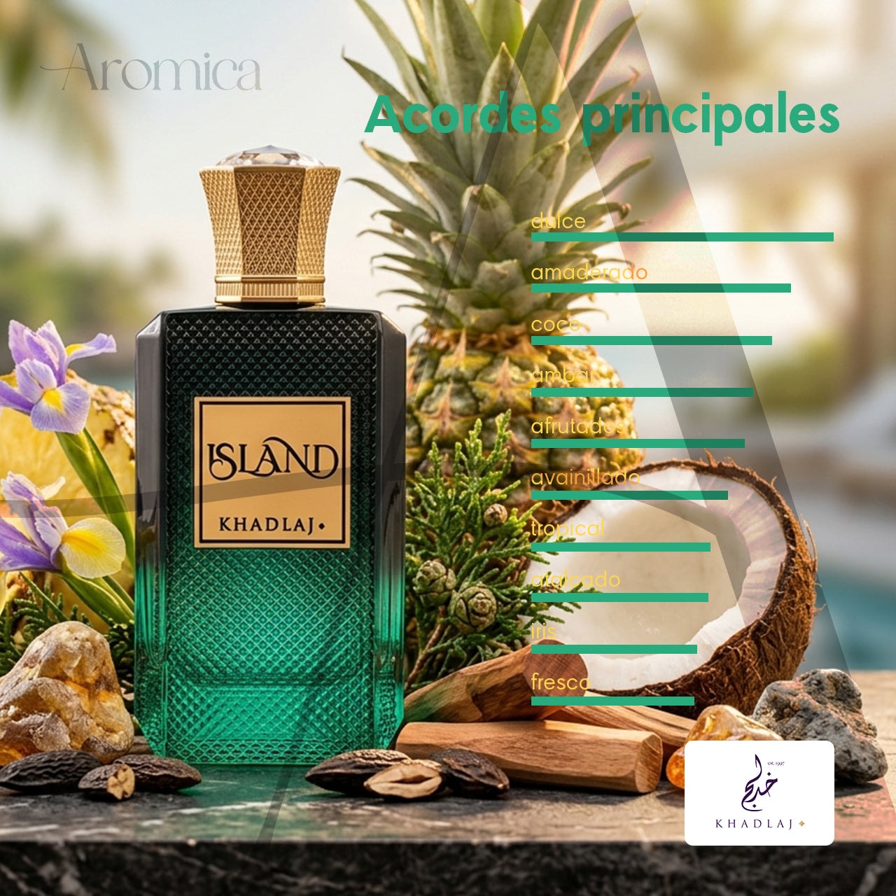 Perfume Árabe Khadlaj Island Unisex EDP 100ml — imagen 4