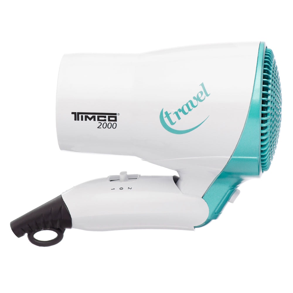 Secadora de Cabello Plegable Mini Portatil 1 Boquilla Ideal para Viaje Timco TRA-2000V — imagen 2
