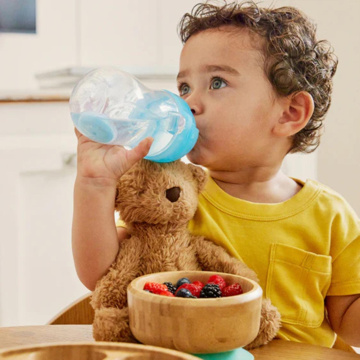 Taza Grande Azul Click Lock Con Pajita, Diseño Munchkin Plain — imagen 14