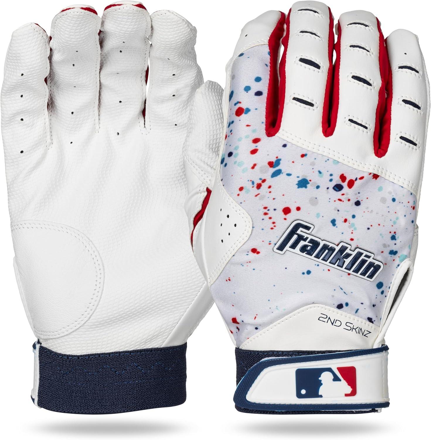 Guanteletas de Beisbol Franklin 2nd Skinz Talla XL Azul Rojo — imagen 1