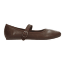 Flat Efe Dama Casual Hebilla Mary Jane Café Mujer