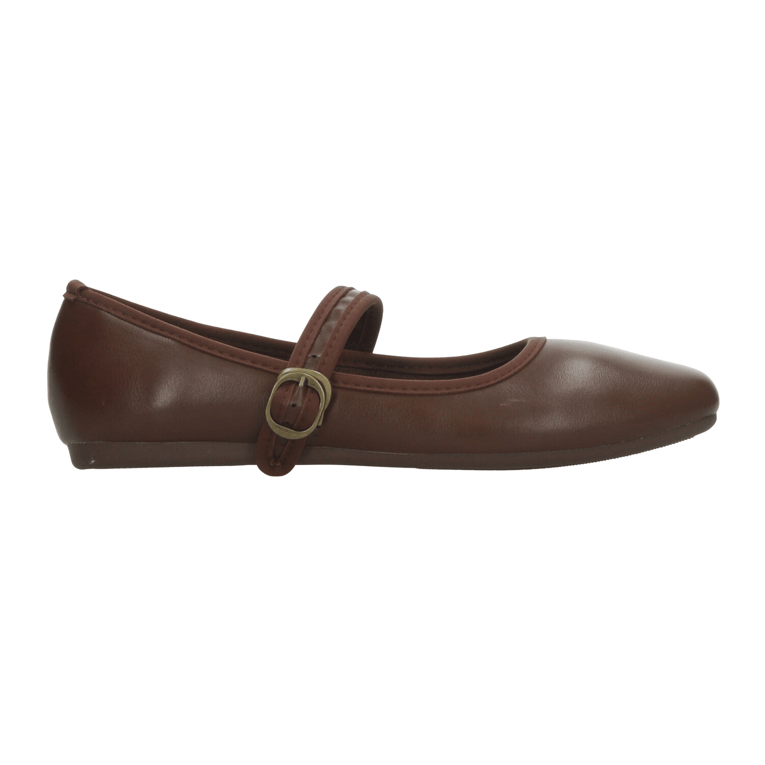 Flat Efe Dama Casual Hebilla Mary Jane Café Mujer — imagen 1