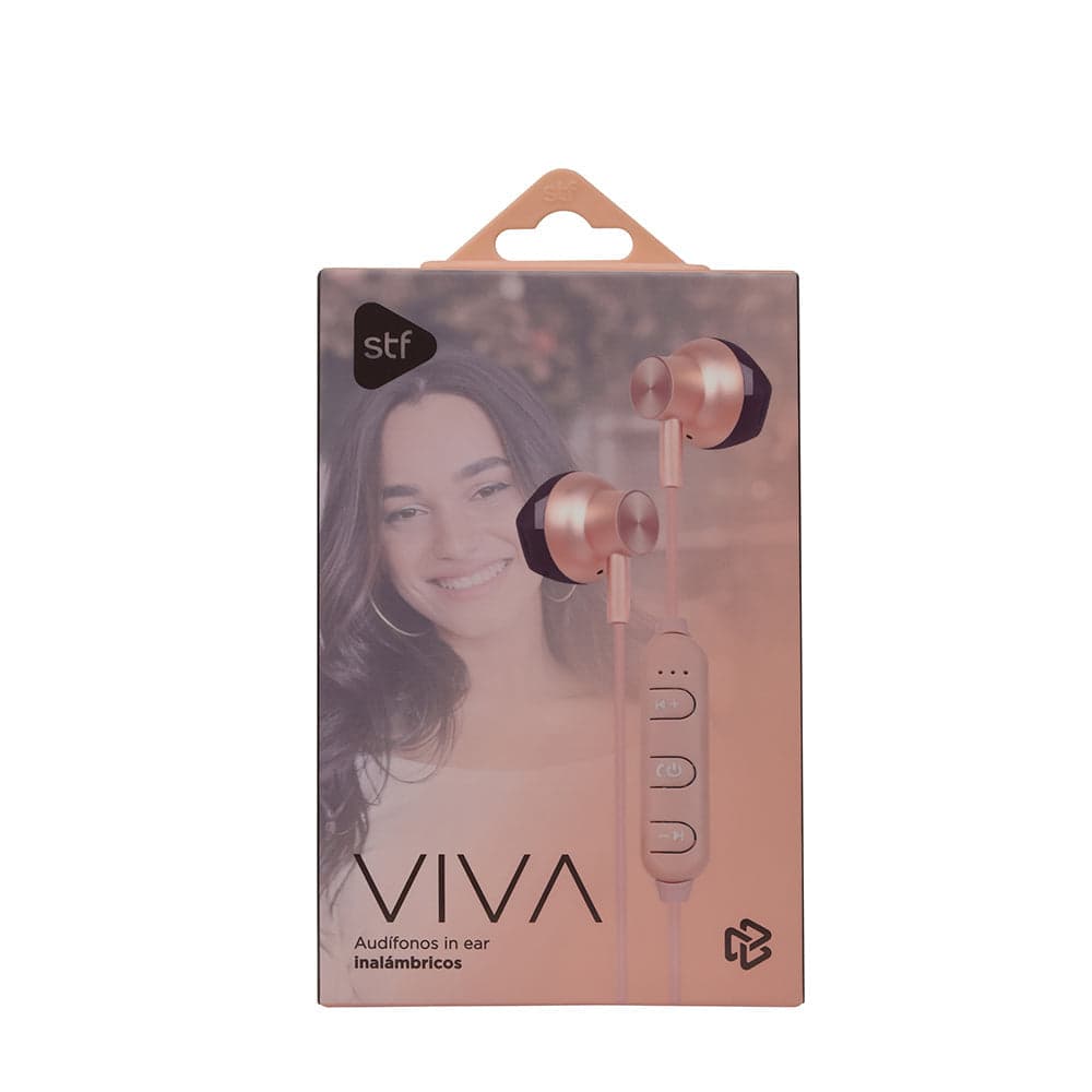 Audífonos Inalámbricos In-Ear STF VIVA: Sonido Potente, Alcance de 10m Rosa — imagen 6