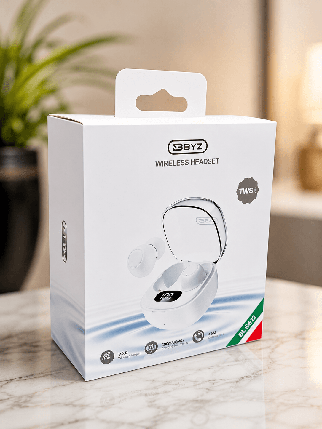Audífonos Inalámbricos TWS BYZ BL-S615 Blancos con Estuche de Carga — imagen 3