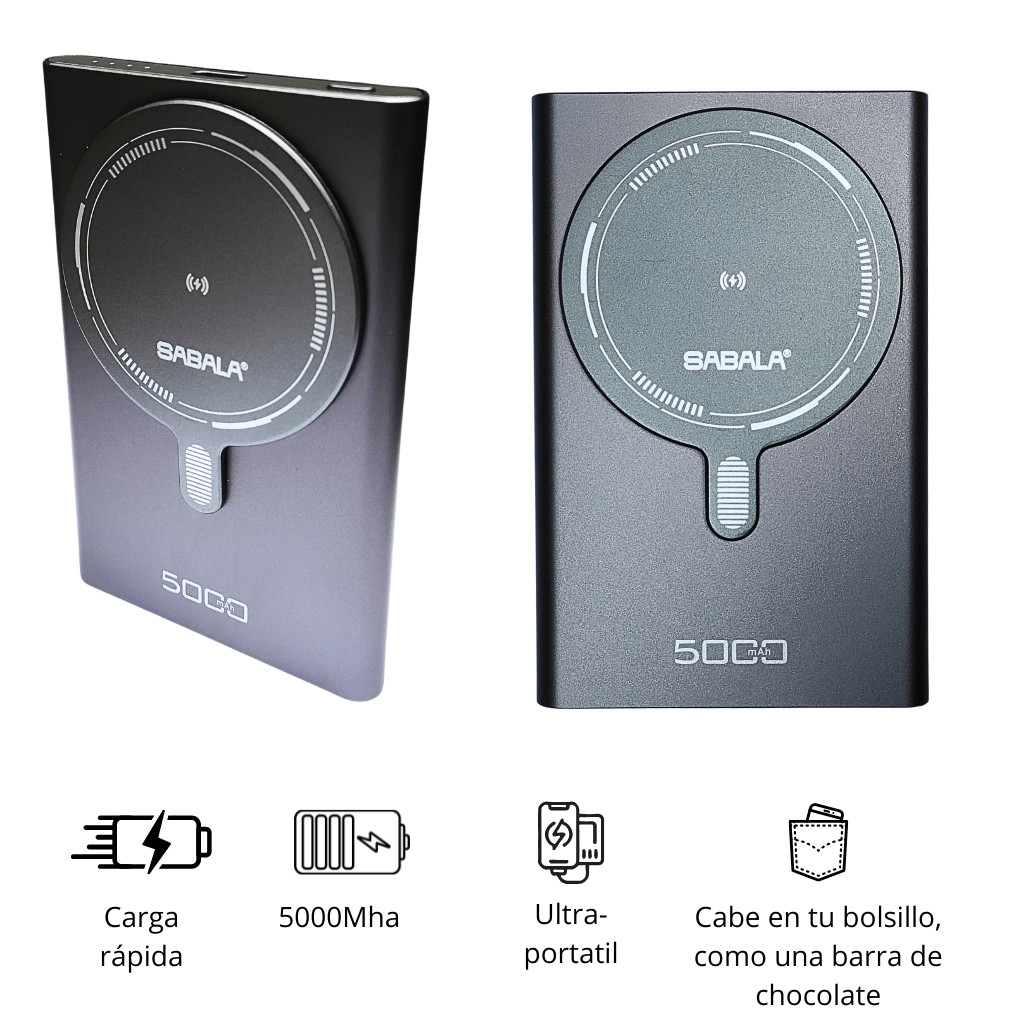Power Bank Inalámbrico Sabala HD 608 con Carga Rápida de 15W — imagen 2