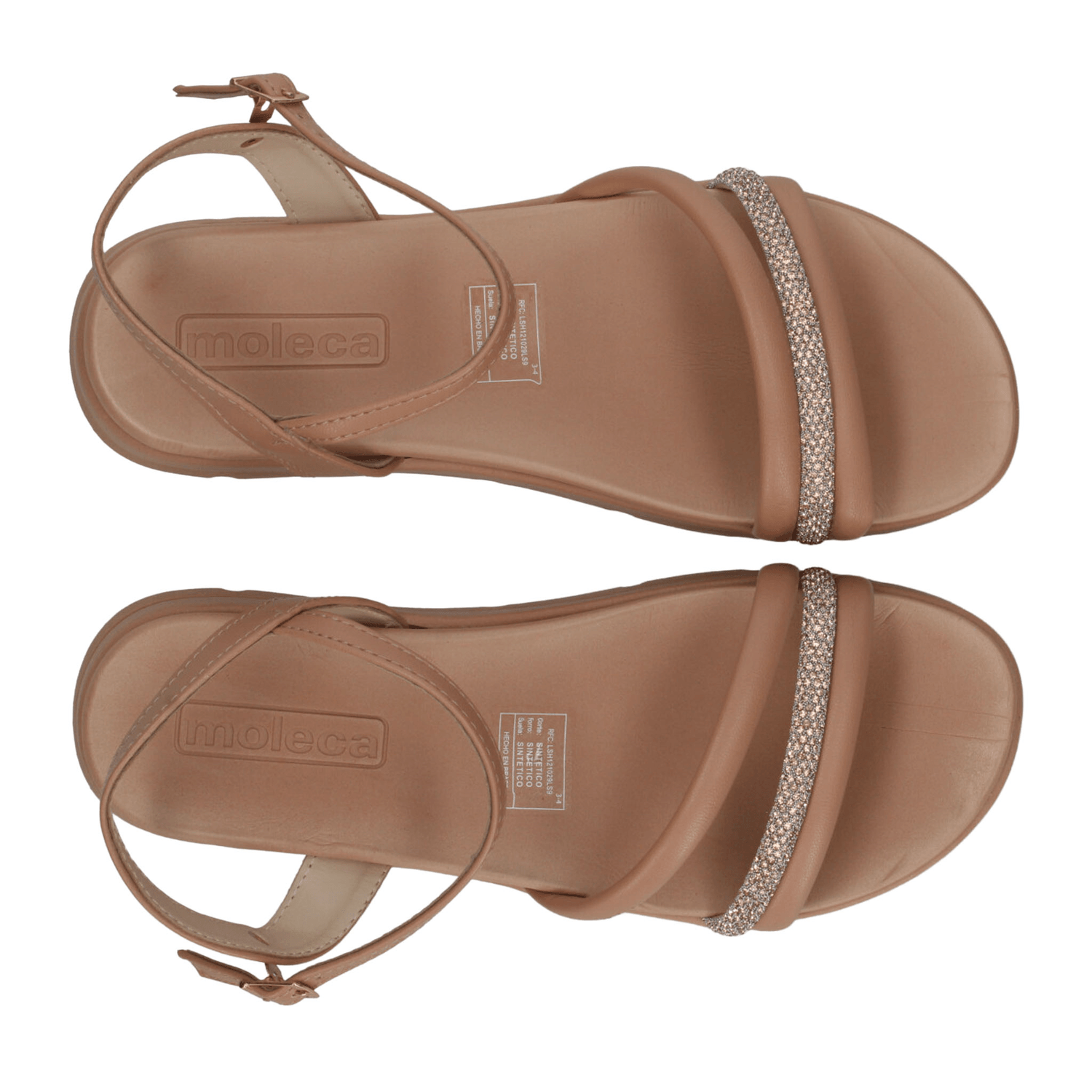 Sandalias Moleca Dama Nude Casual Para Mujer — imagen 11
