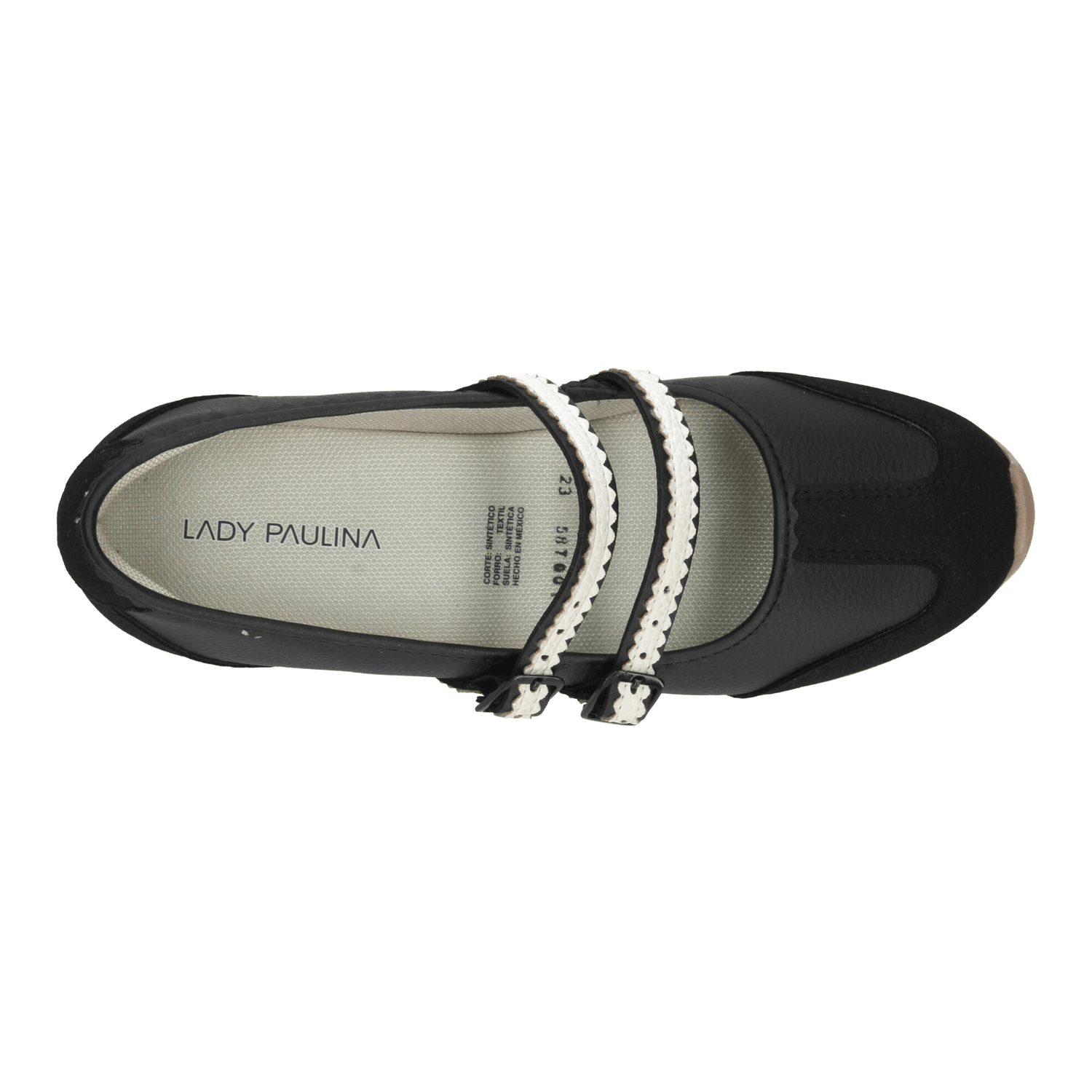 Flats Paulina Dama Negro Casual Mary Jane Mujer — imagen 9