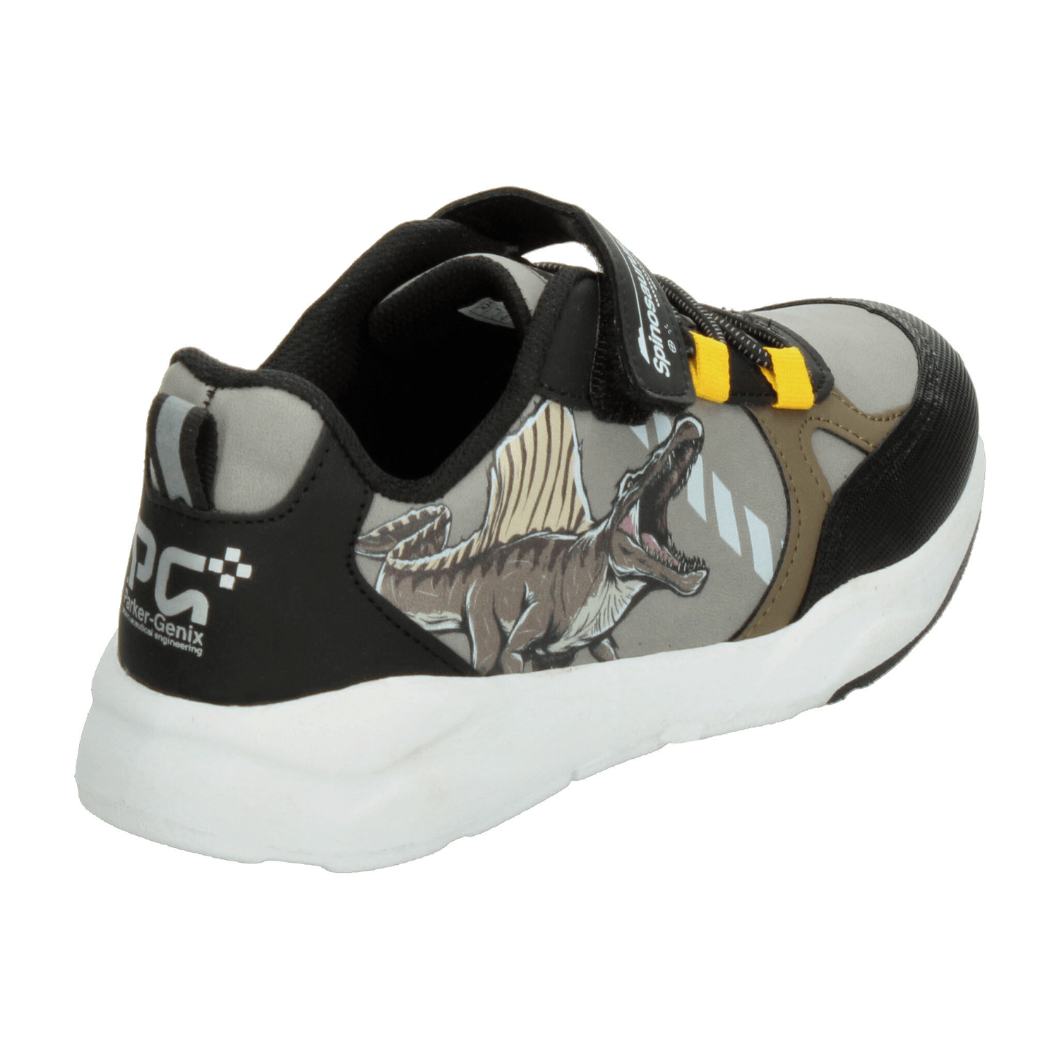 Tenis Jurassic Park Niño Casual Deportivo Cinta Adhesiva Dinosaurios Gris Infantil T15-18 — imagen 3