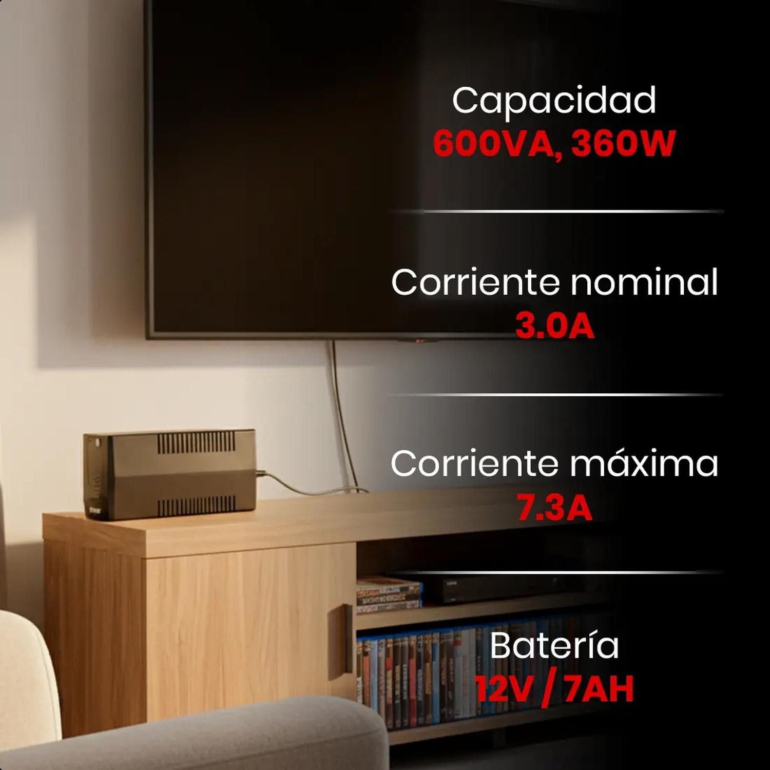 No Break UPS Energizer 600VA 360W Respaldo Eléctrico — imagen 9