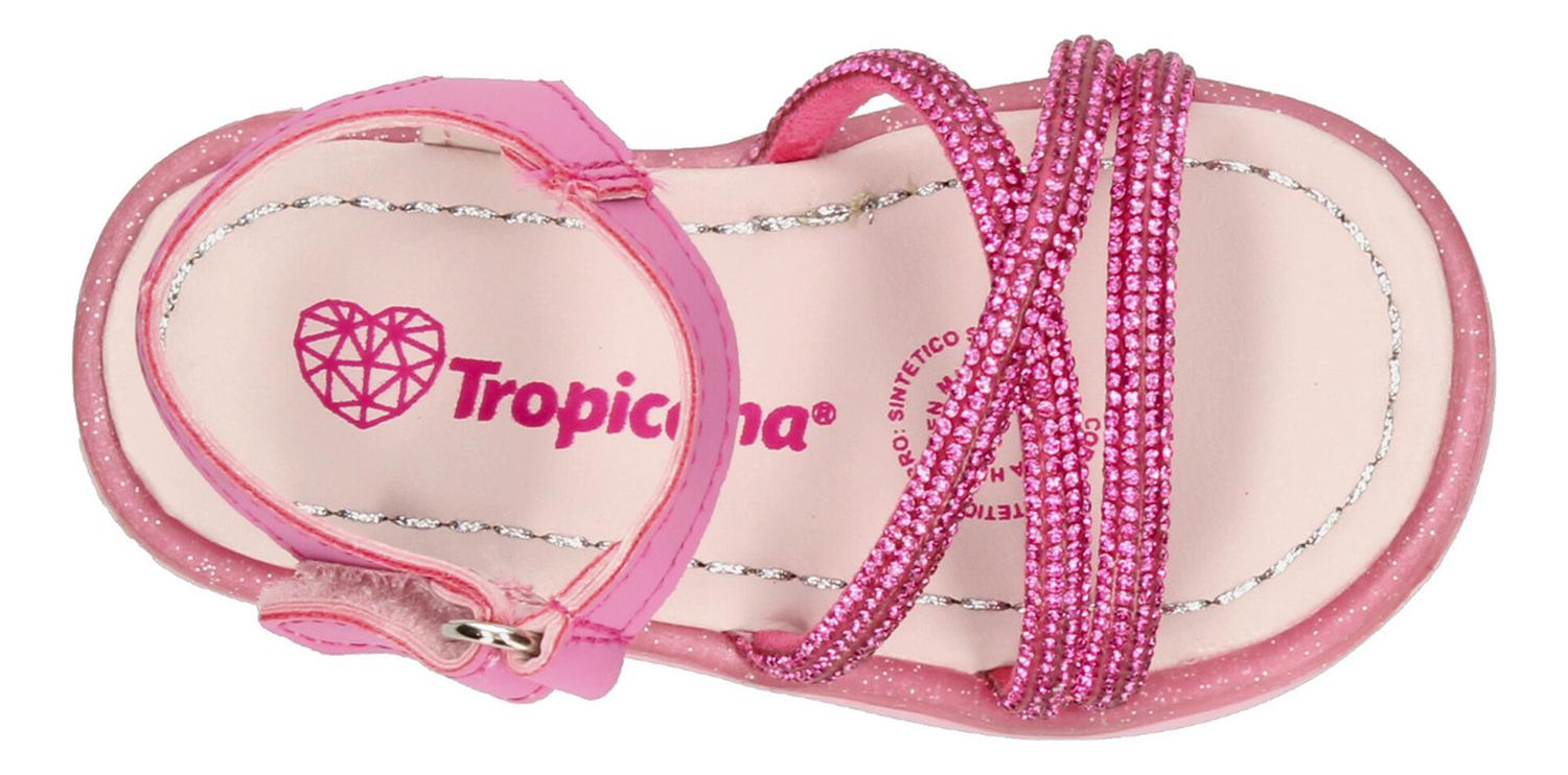 Sandalias Tropicana Niña Brillo Casual Rosa Infantil T12-17 — imagen 7