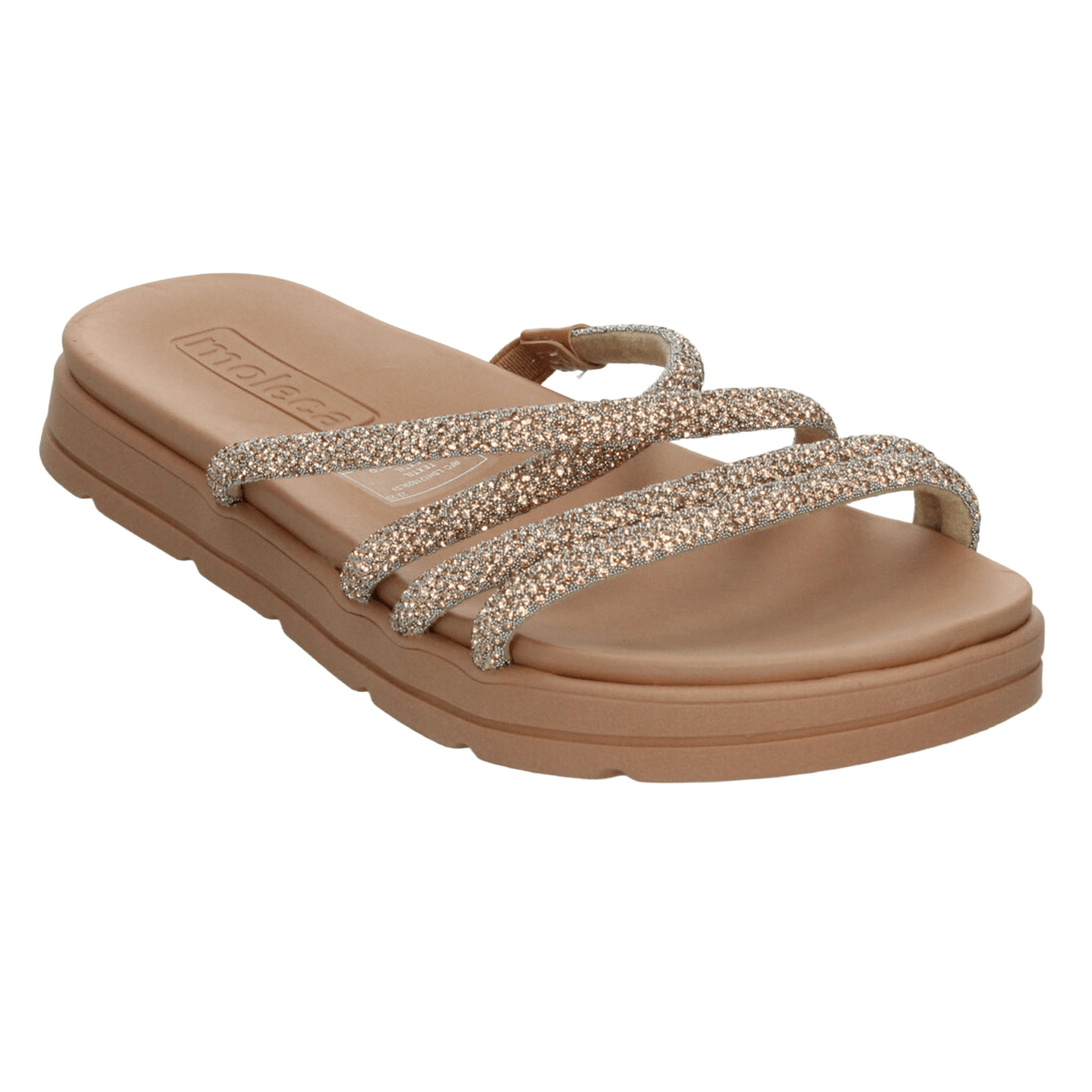 Sandalias Moleca Dama Dorado Casual Para Mujer — imagen 5