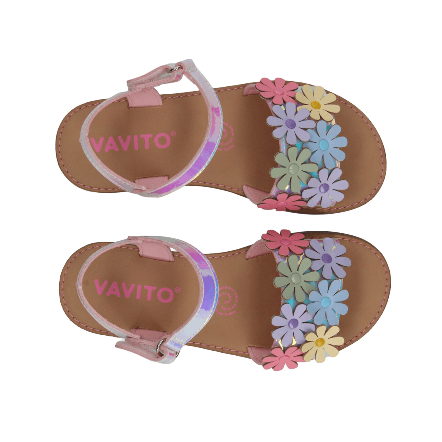 Sandalias Vavito Niña Flores Casual Lavanda Infantil T18-21 — imagen 10