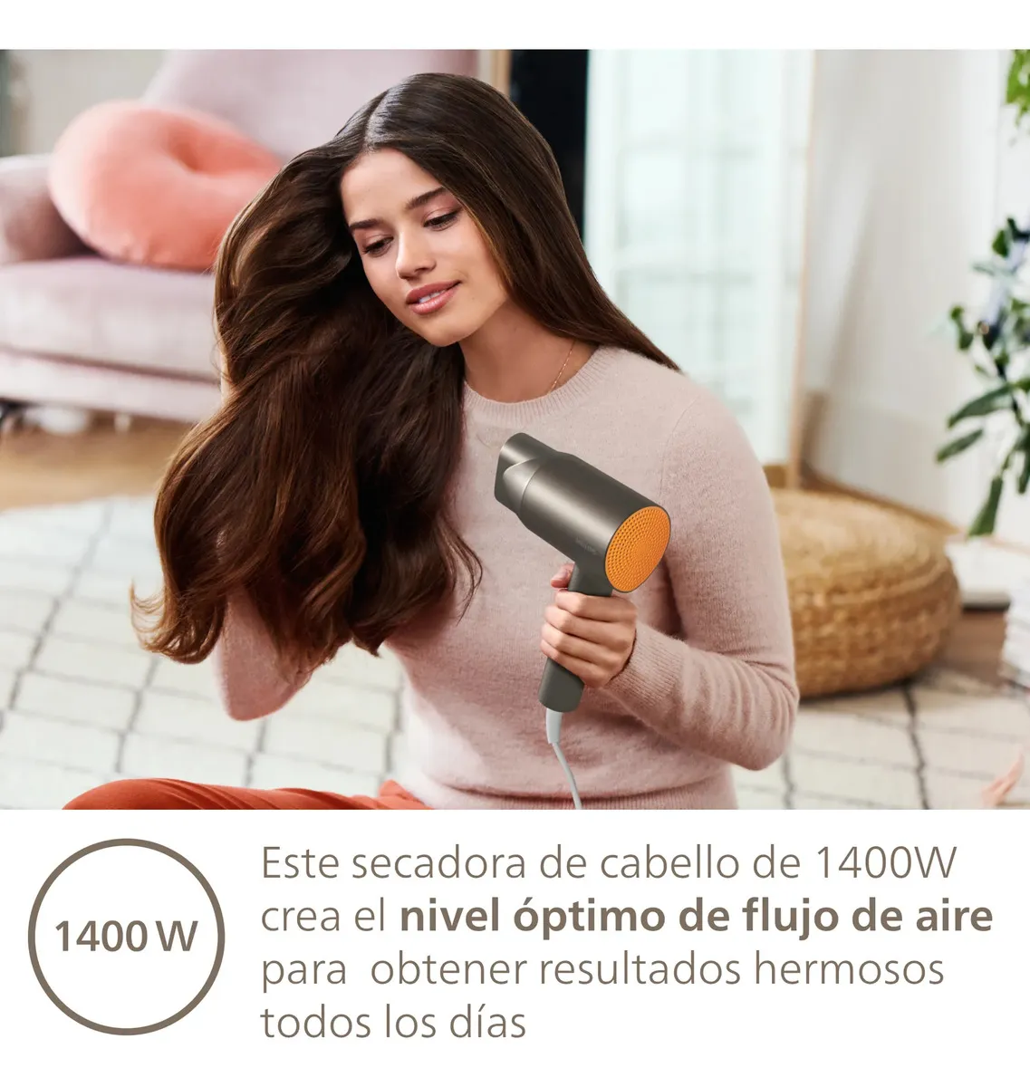 Philips BHD321/01 Secadora de Cabello Serie 3000 1600W con Tecnología ThermoProtect — imagen 3