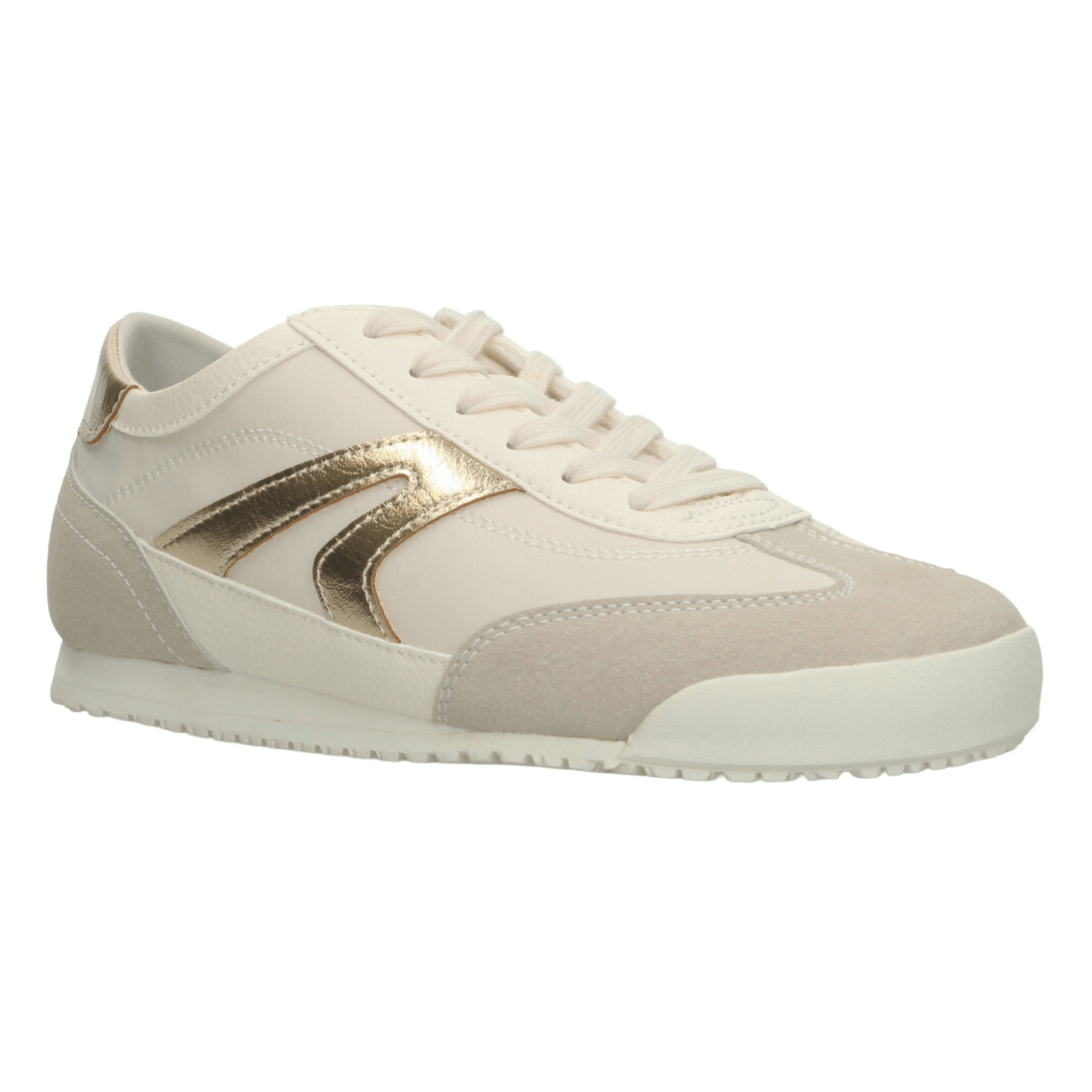 Tenis Ozono Dama Casual Beige Dorado Mujer — imagen 2