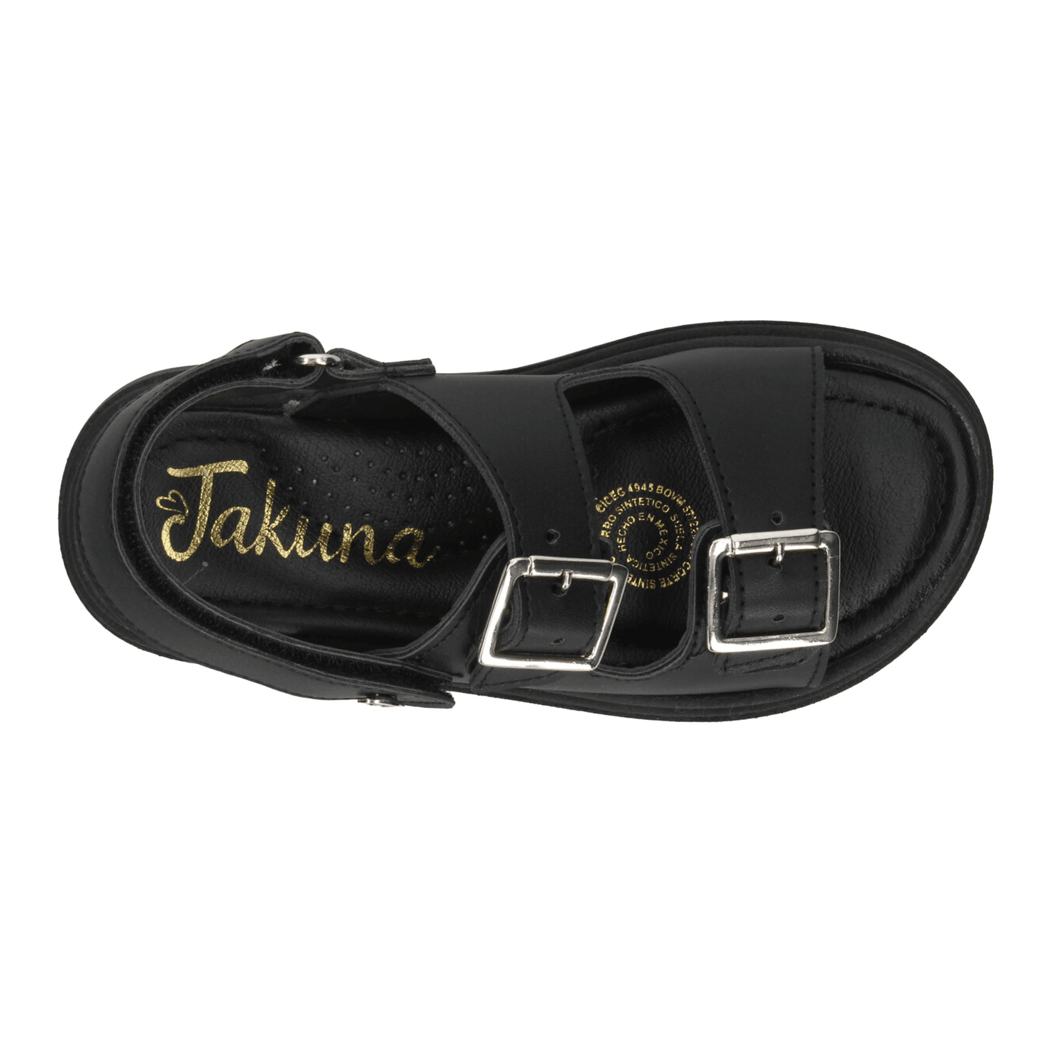 Sandalia Jakuna Niña Cinta Adhesiva Casual Negro Infantil T22-27 — imagen 8
