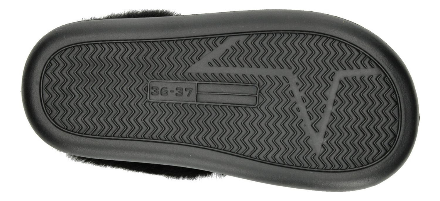Pantuflas Mujer Berlín Negro De Peluche Cómodas Para Dama — imagen 9