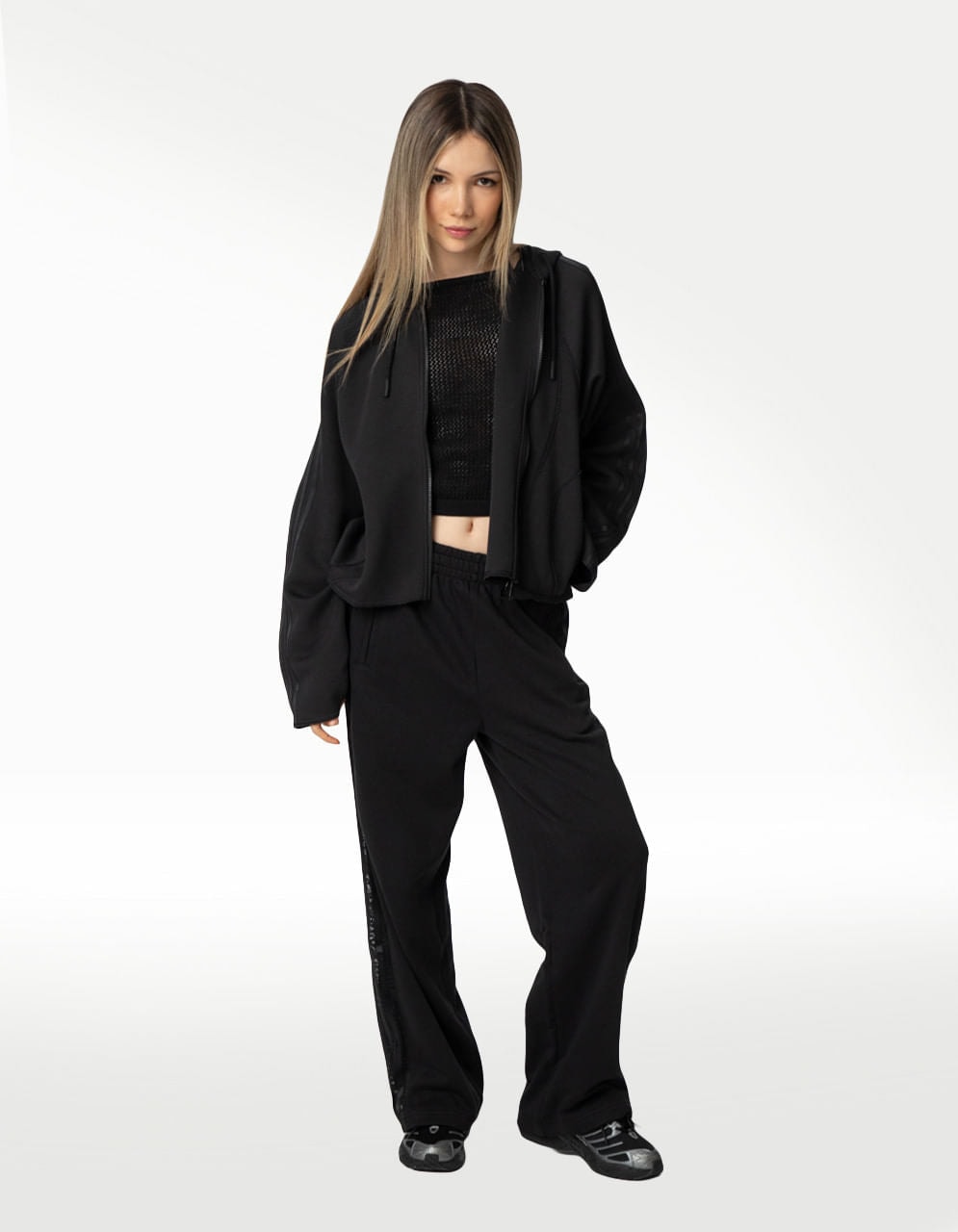 Sudadera Adidas Teamgeist ZP HD Negro - Mujer — imagen 5