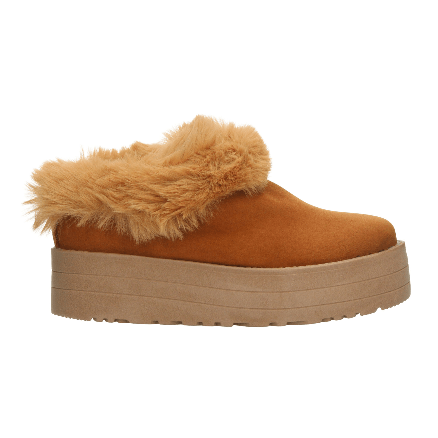 Zueco Dama Rojo Cereza Café Casual Pantufla Plataforma Mujer — imagen 2