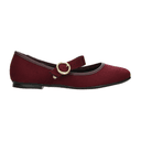 Flats Moleca Dama Casual Mary Jane Hebilla Rojo Mujer