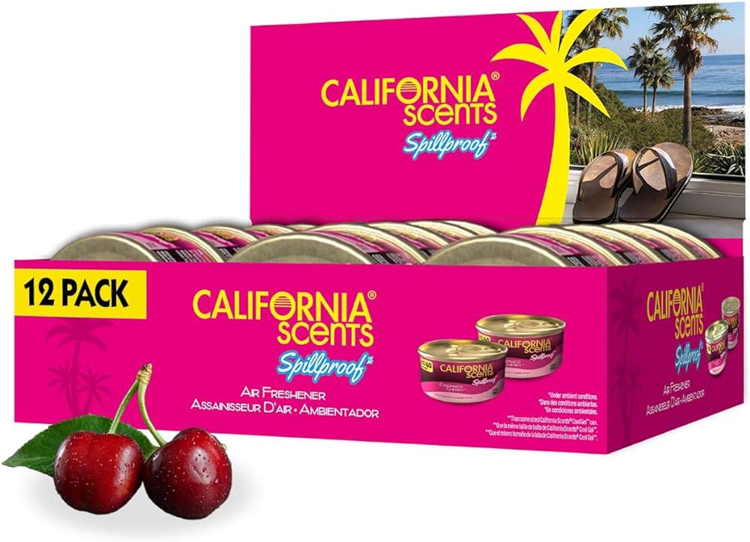 12 AROMATIZADOR COCHE CALIFORNIA SCENTS CHERRY CORCHO ORGANICO — imagen 1