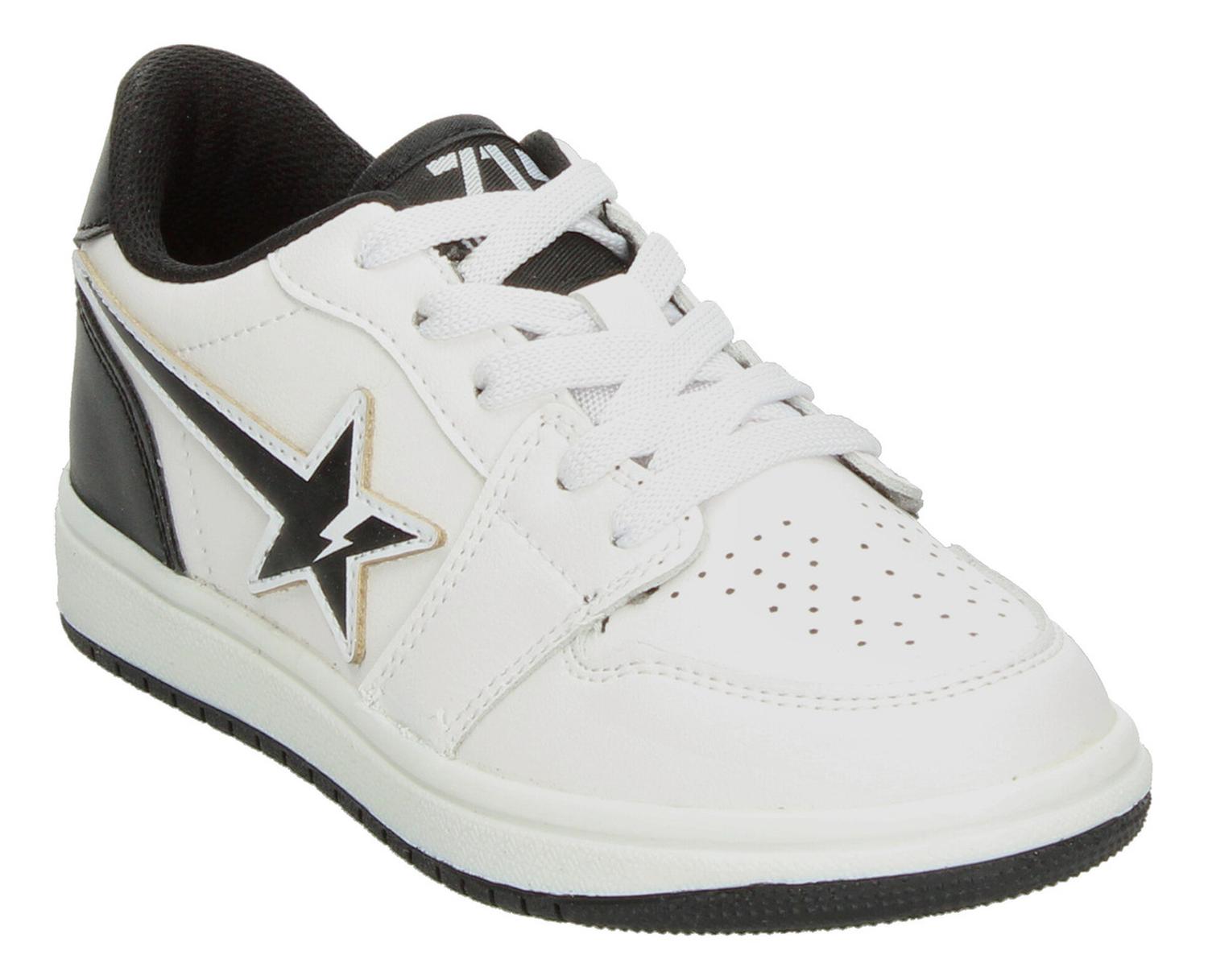 Tenis Niño Vavito Blanco Con Negro Original Sneakers Casual Ligero Urbano Moderno Juvenil — imagen 5