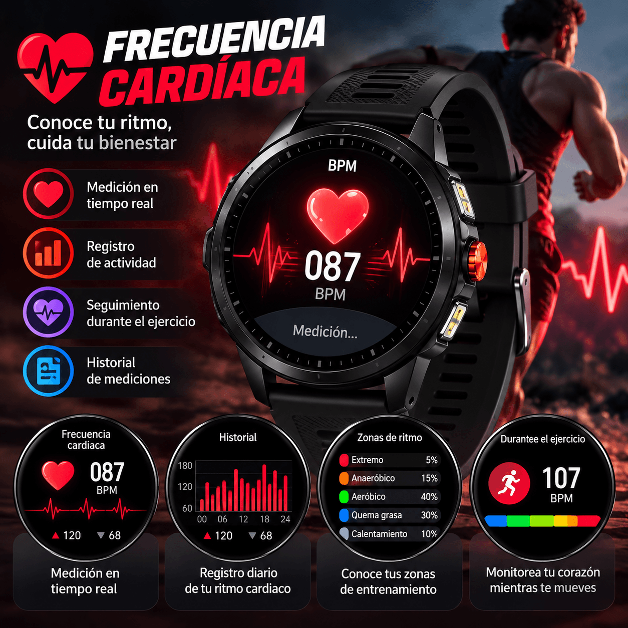 Smartwatch Llamadas Bluetooth y Linterna TECNIQUERO NEXWATCH X5 Smartwatch Llamadas Bluetooth y Linterna — imagen 6