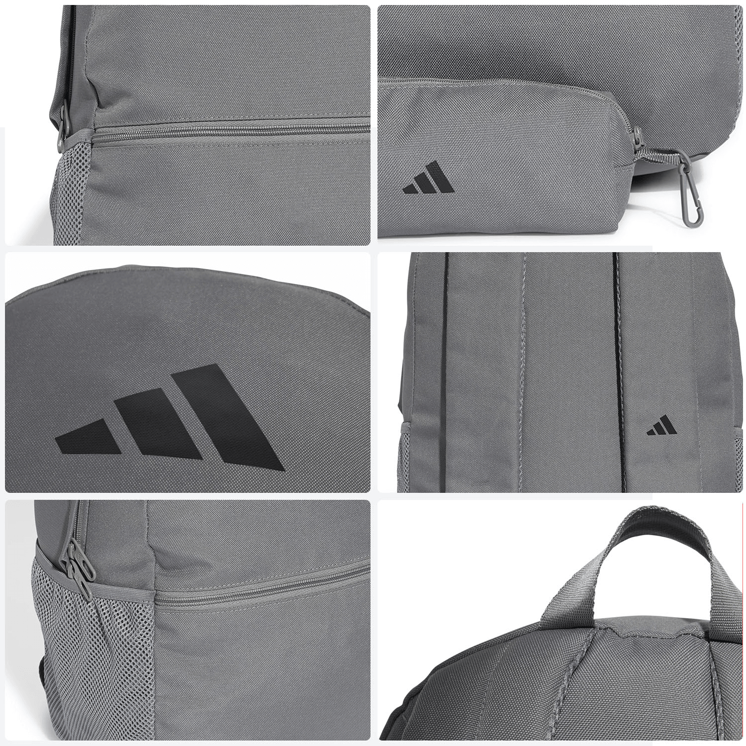 Mochila Unisex Adidas Classic 23 Gris Escolar 23L — imagen 7