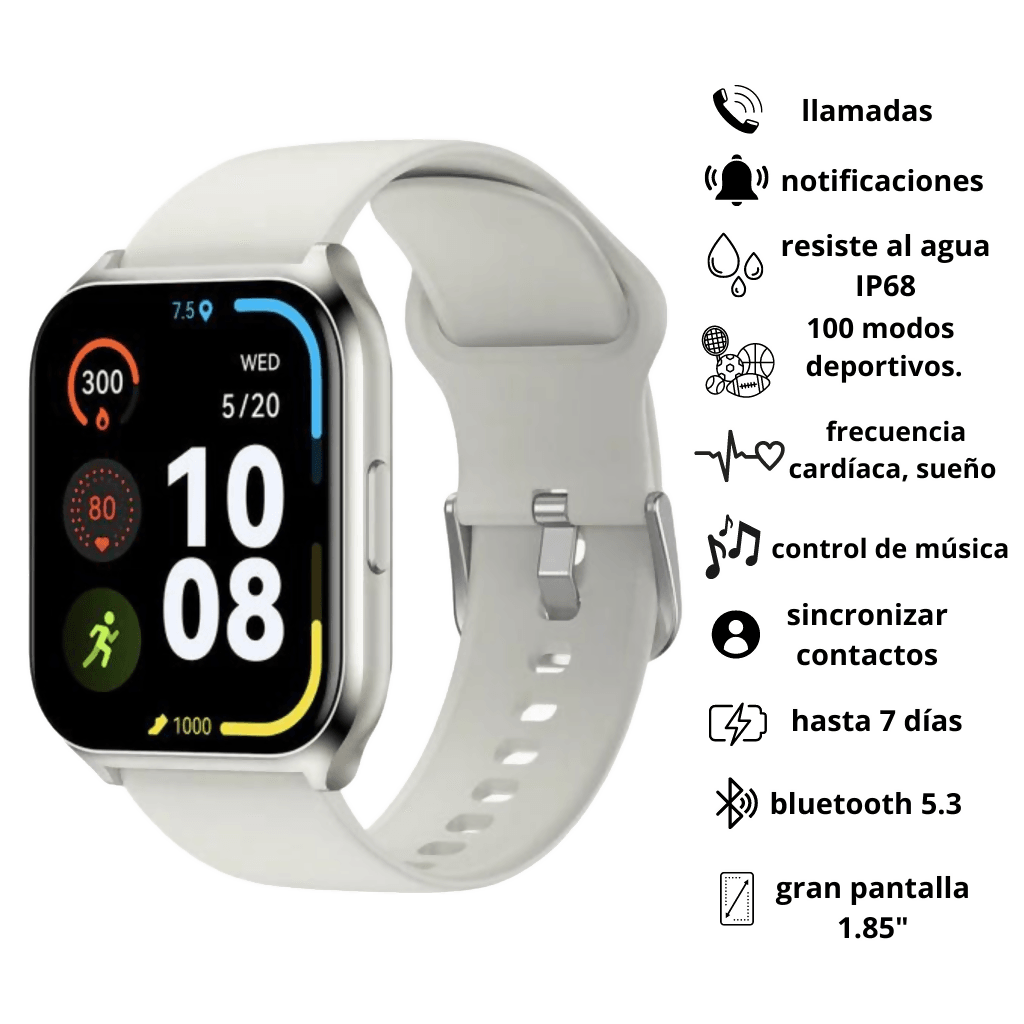 Smartwatch Filwans Gts Mini Plata + Audífonos G-tide L22 — imagen 5