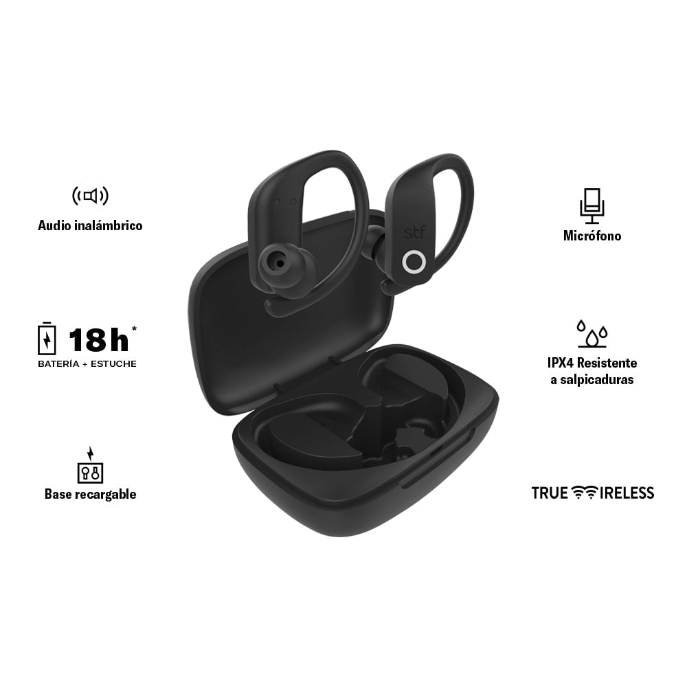 Audífonos inalámbricos Tws Iron Earth STF 18hrs Uso Protección IPX4 — imagen 6