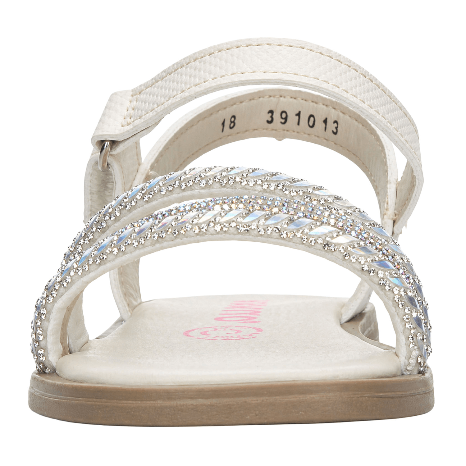 Sandalia Vavito Niña Brillos Cintas Adhesiva Casual Blanco Infantil T22-27 — imagen 6