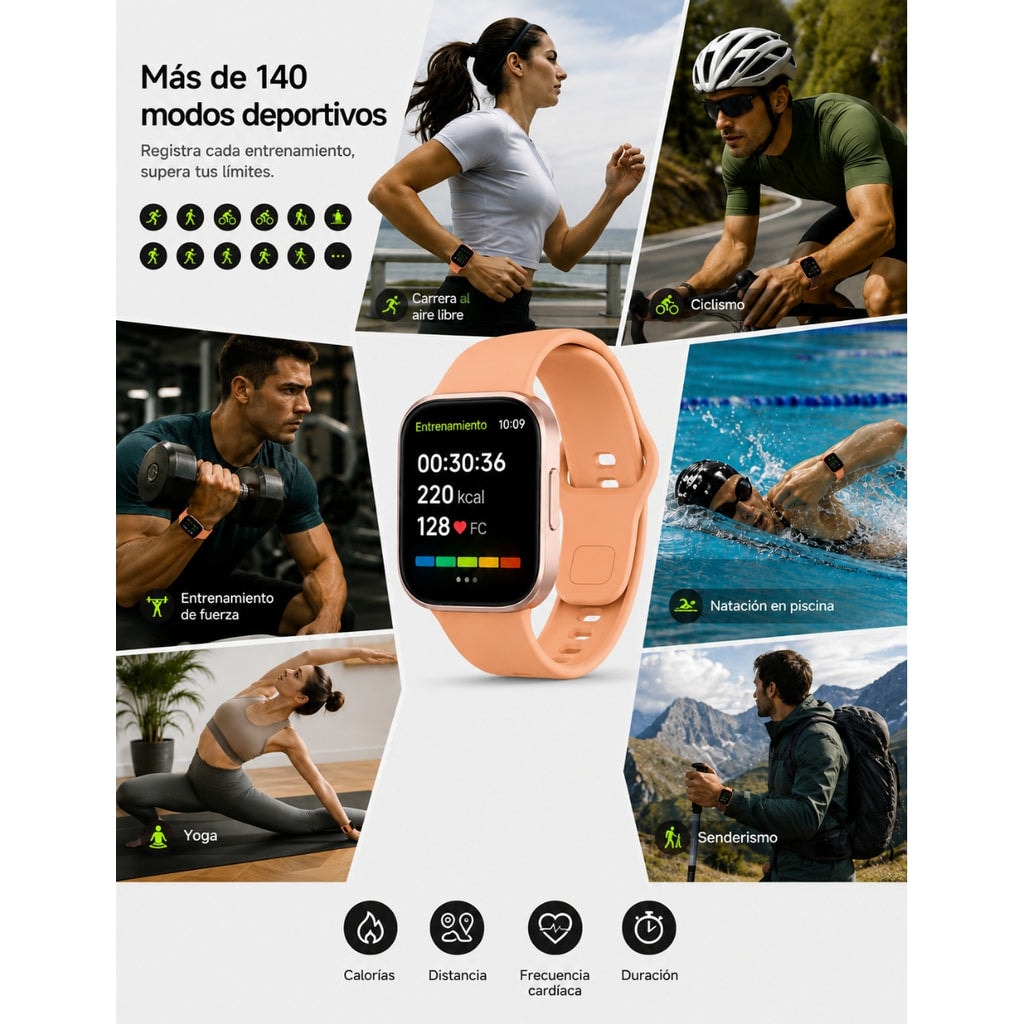 SMARTWATCH XIAOMI REDMI WATCH 6 ACTIVE (ORANGE) + BOCINA SANAG M15 (NEGRA) — imagen 9