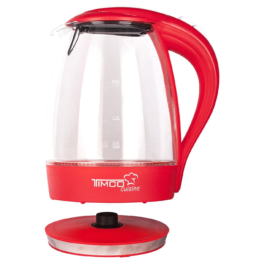 Jarra Eléctrica de Vidrio Tetera Hervidor de Agua Timco JE-V02R — imagen 4