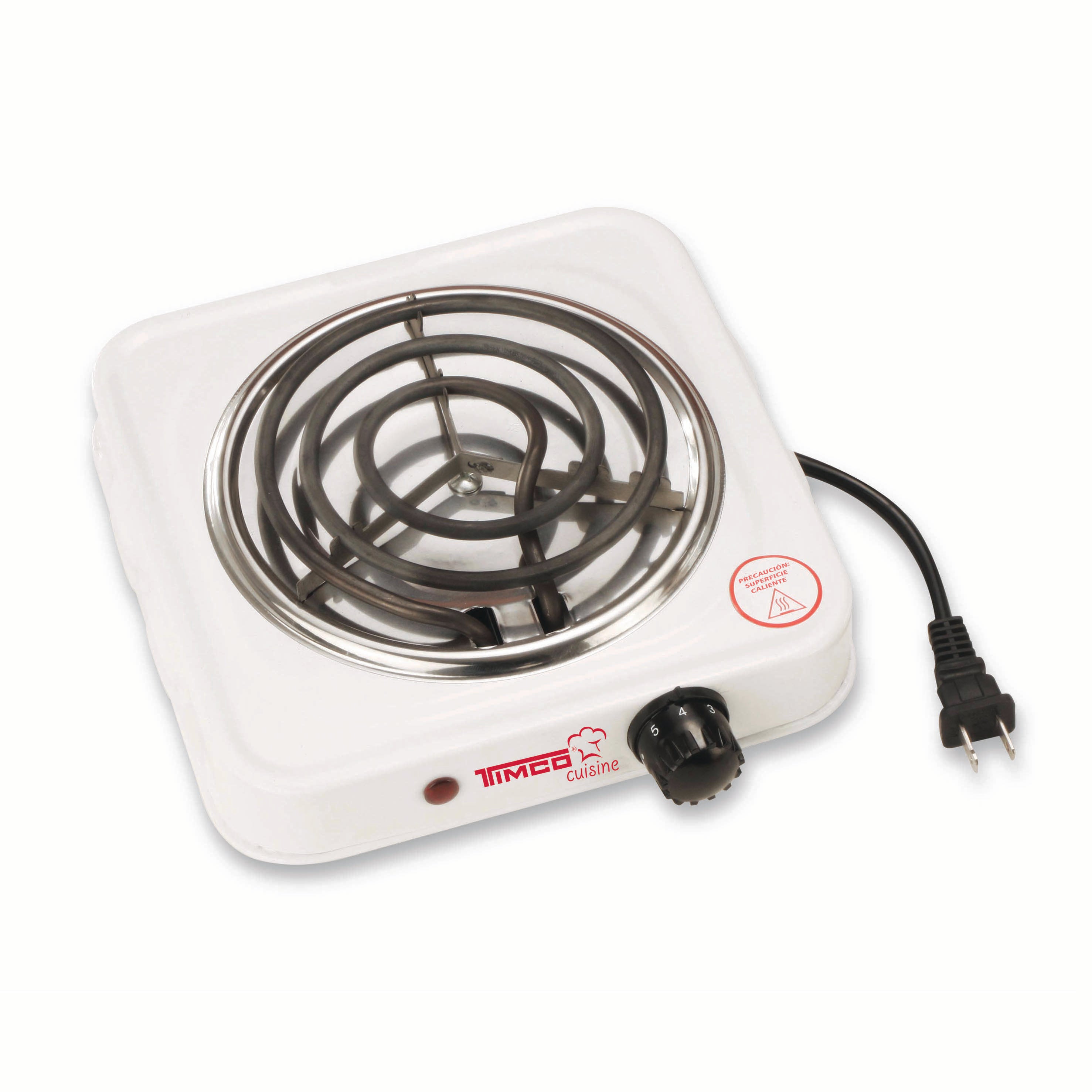 Parrilla Eléctrica 1 Quemador con Termostato Color Blanco Timco PE-01 — imagen 6