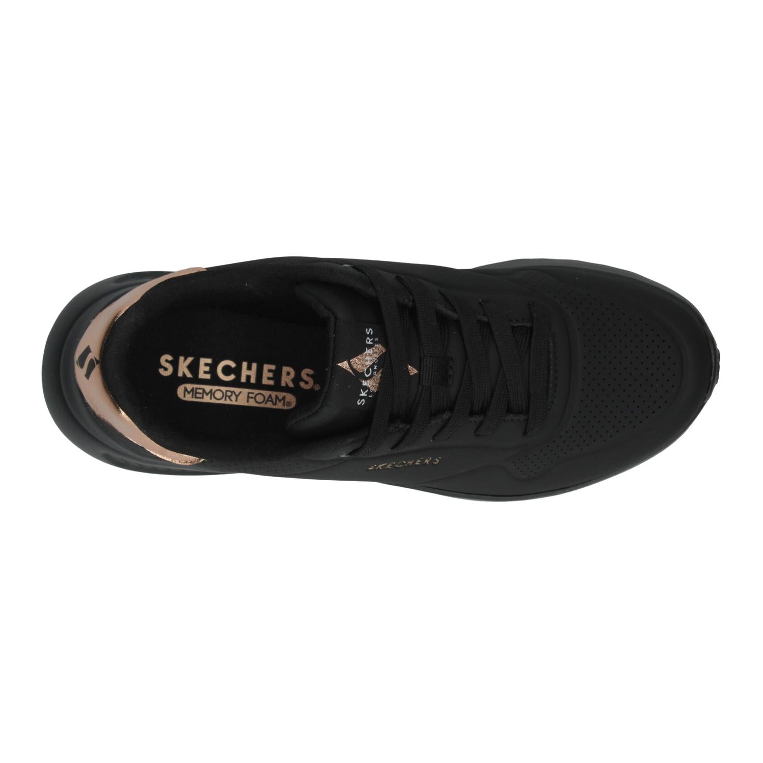 Tenis Skechers Uno Lite Dama Negro Casual Para Mujer — imagen 9