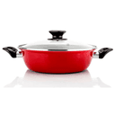 Arrocera Magefesa Coral 26cm 2.8L Tapa Vidrio Roja