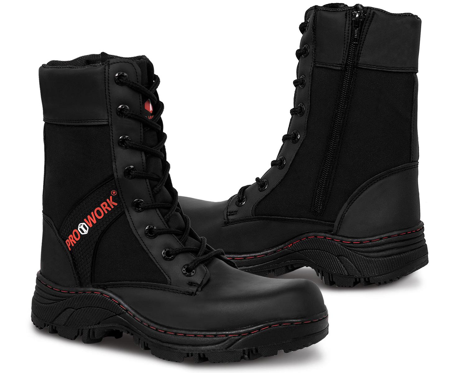Botas industriales tacticas Piel hombre trabajo botin P813 — imagen 2