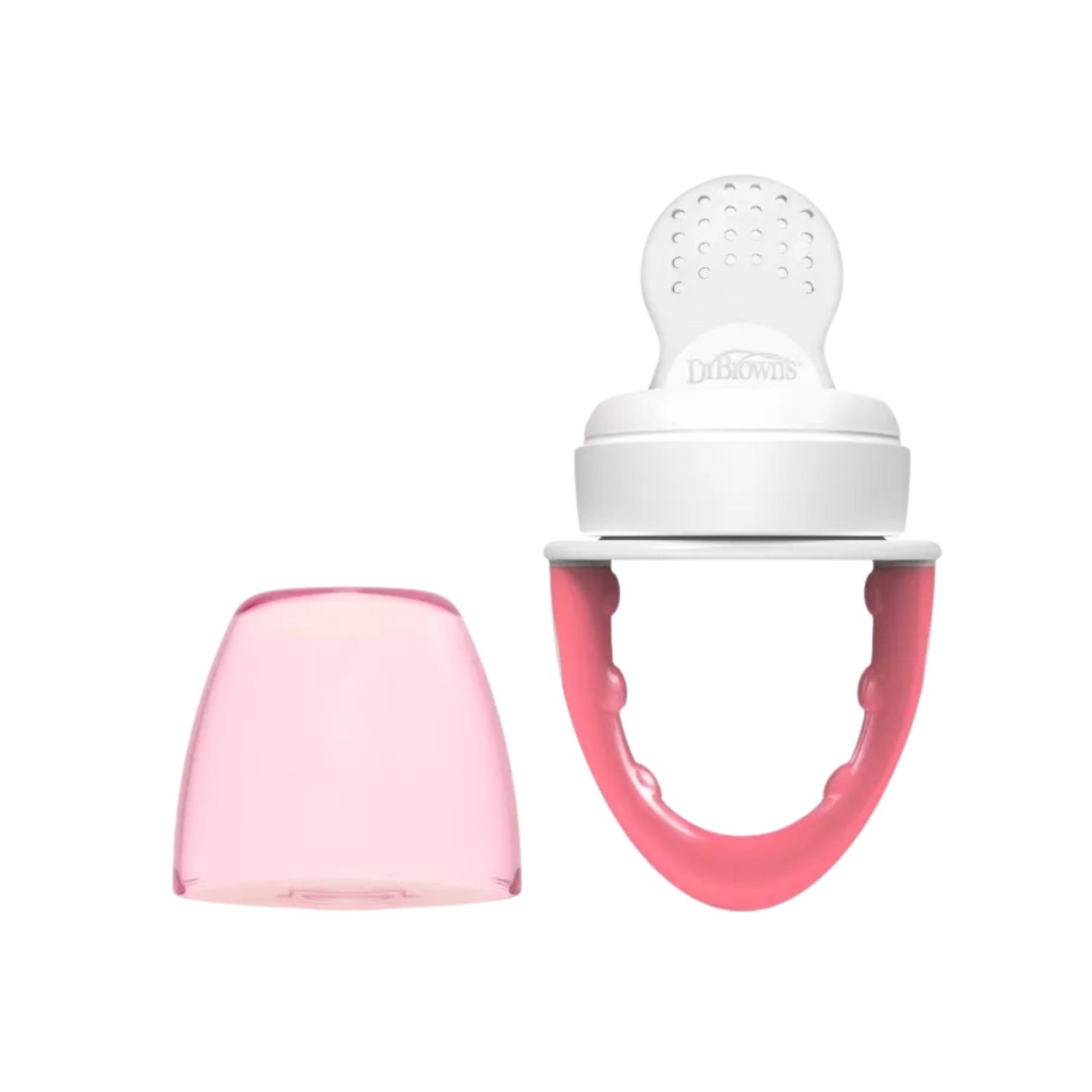 Chupon Alimentador De Silicona Dr Browns Fresh Firsts 4m+ Color Rosa — imagen 1