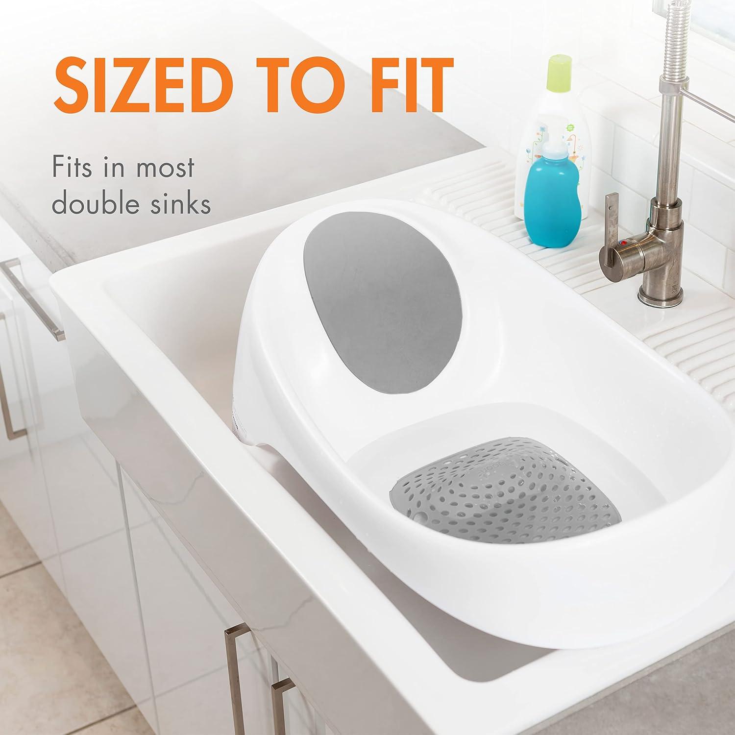 Bañera Bebé Boon Soak Gris Ergonómica Ajustable — imagen 3