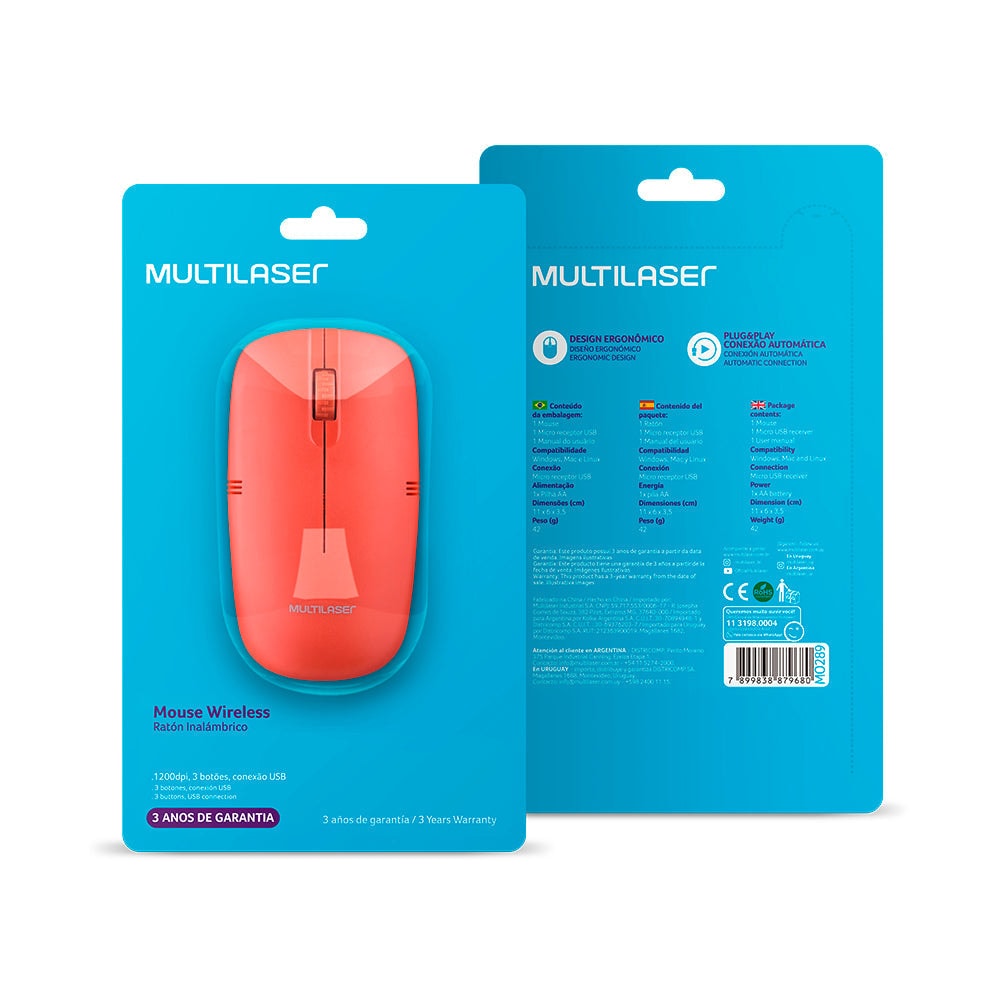 Mouse inalámbrico Multi Slim 1200dpi — imagen 18