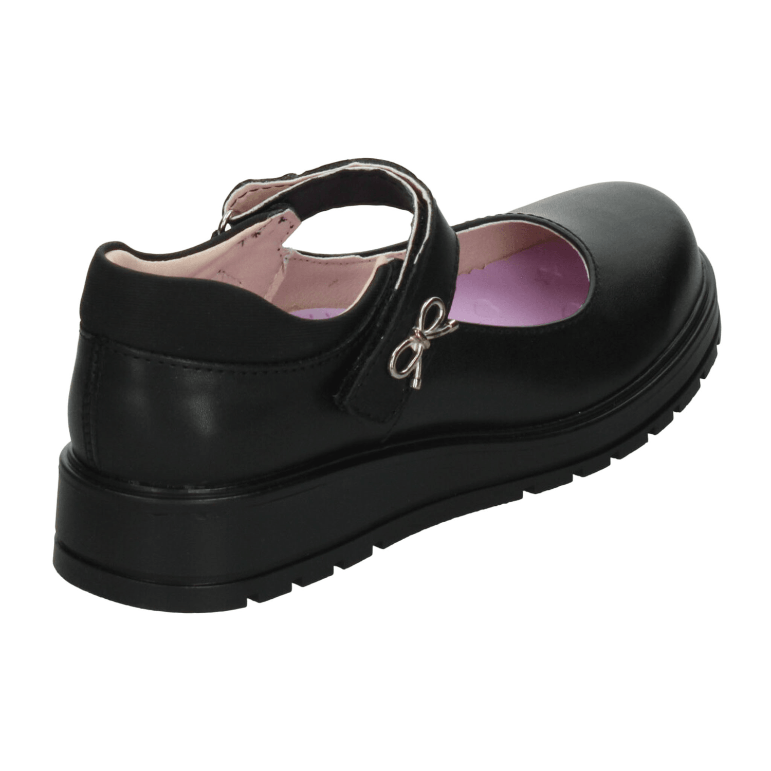 Zapato Yuyin Niña Escolar Cinta Adhesiva Negro Infantil T22-26 — imagen 3