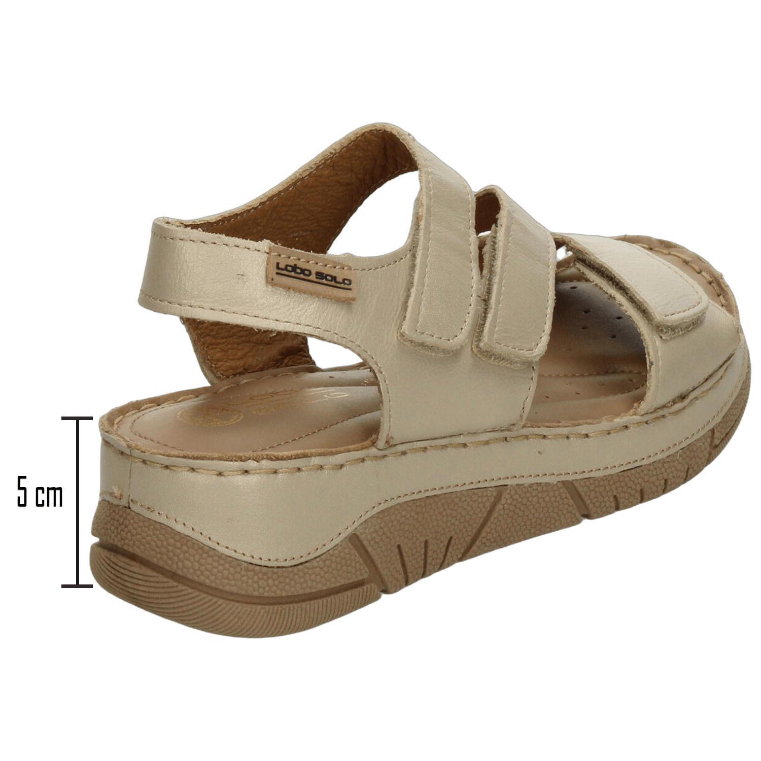 Sandalias Lobo Solo Dama Dorado Casual Para Mujer — imagen 4