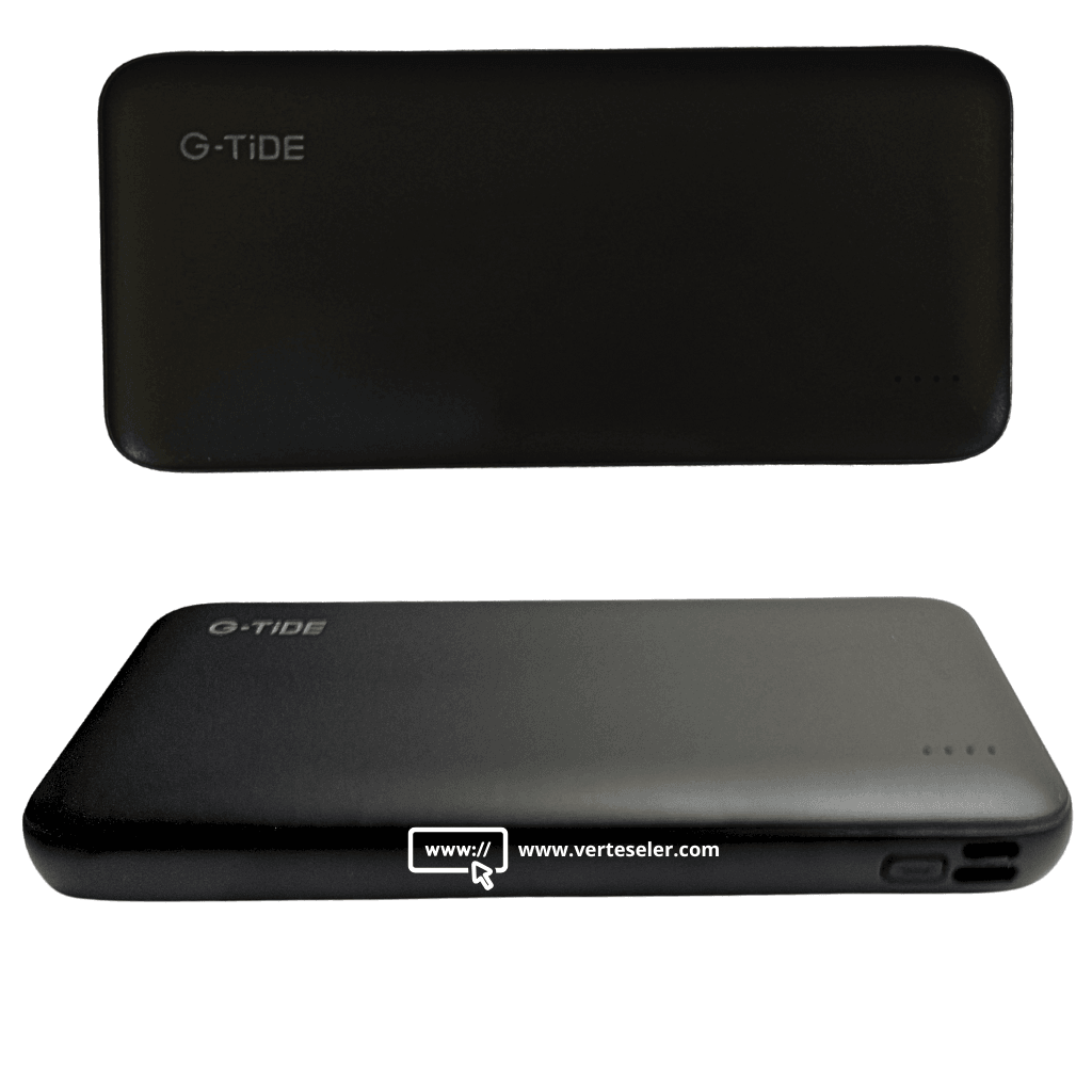 Power bank 10000Mha G-tide p1 con cables de carga multiples.Negro — imagen 3