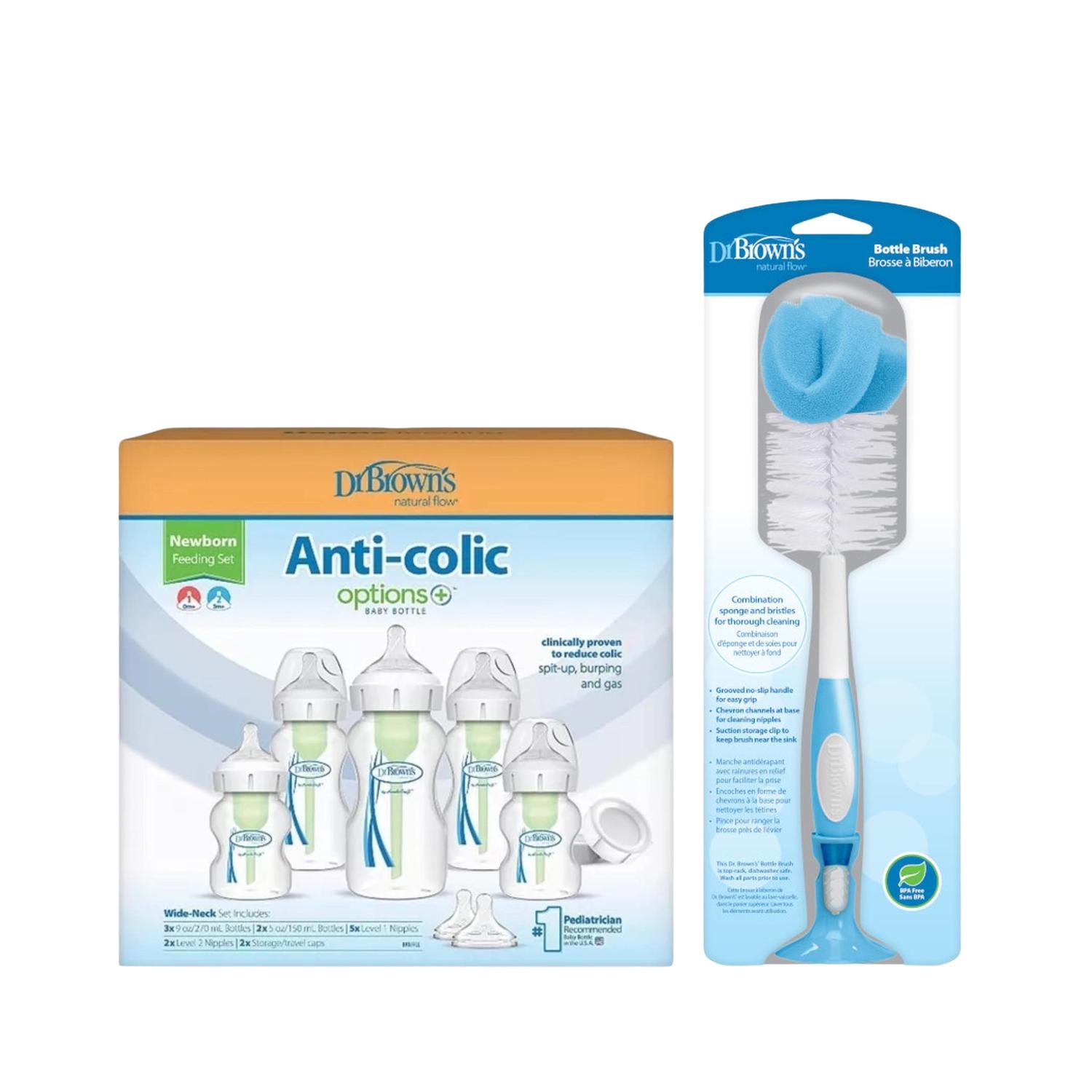 Pack 5 Biberones Dr Browns Boca Ancha 9oz y Cepillo Limpiador — imagen 4