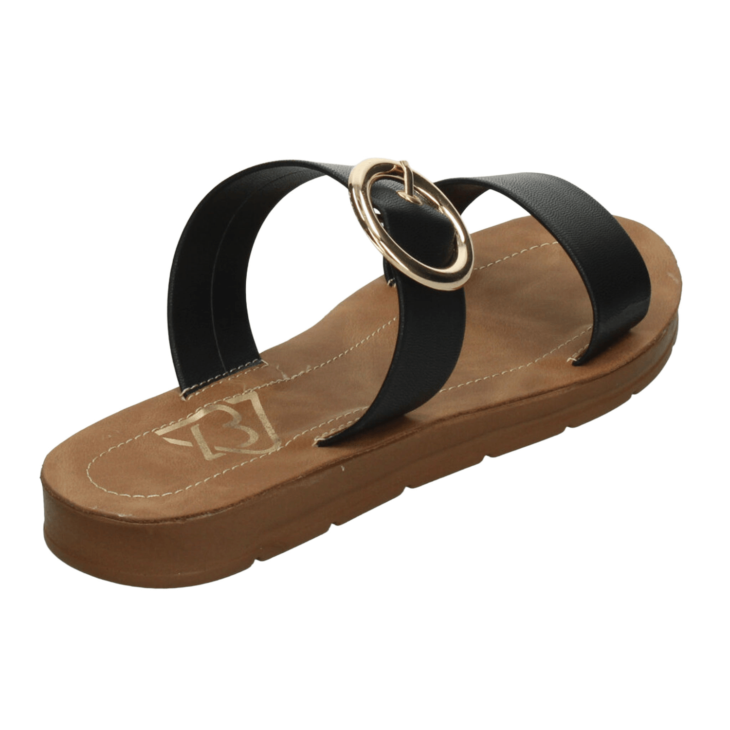 Sandalias Bevy Fashion Dama Negro Casual Para Mujer — imagen 4