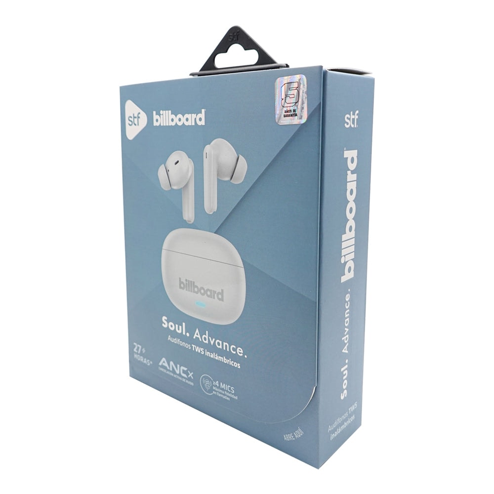 Audífonos Inalámbricos Tws Soul Advance STF - Billboard 27hrs Uso ANC/ENC Protección IPX4 Blanco — imagen 10